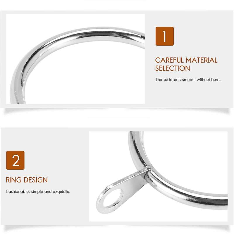 40 Pcs Metal Curtain Ring for Curtains and Poles,Dangling Sliding Eyelet Ring 32 Mm Inner Diameter (