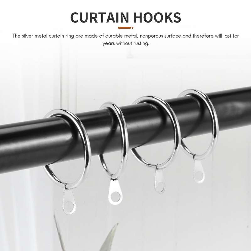 40 Pcs Metal Curtain Ring for Curtains and Poles,Dangling Sliding Eyelet Ring 32 Mm Inner Diameter (