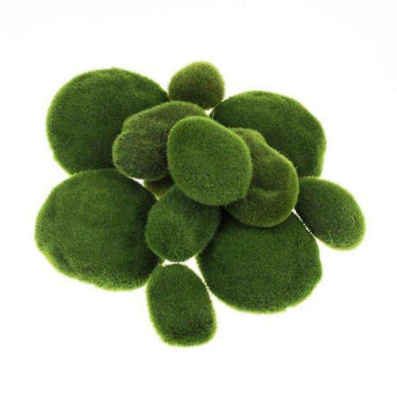 40 Pieces 2 Sizes Artificial Moss Rocks Decorative Faux Green Moss Covered