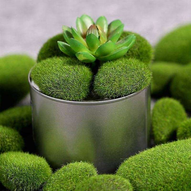 40 Pieces 2 Sizes Artificial Moss Rocks Decorative Faux Green Moss Covered