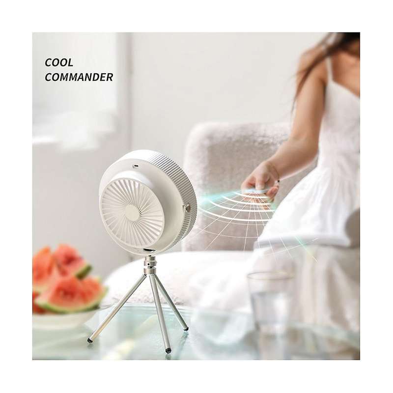 4000mah Camping Tripod Fan Light Usb Rechargeable Mini Fan Multi-function Digital Display Portable