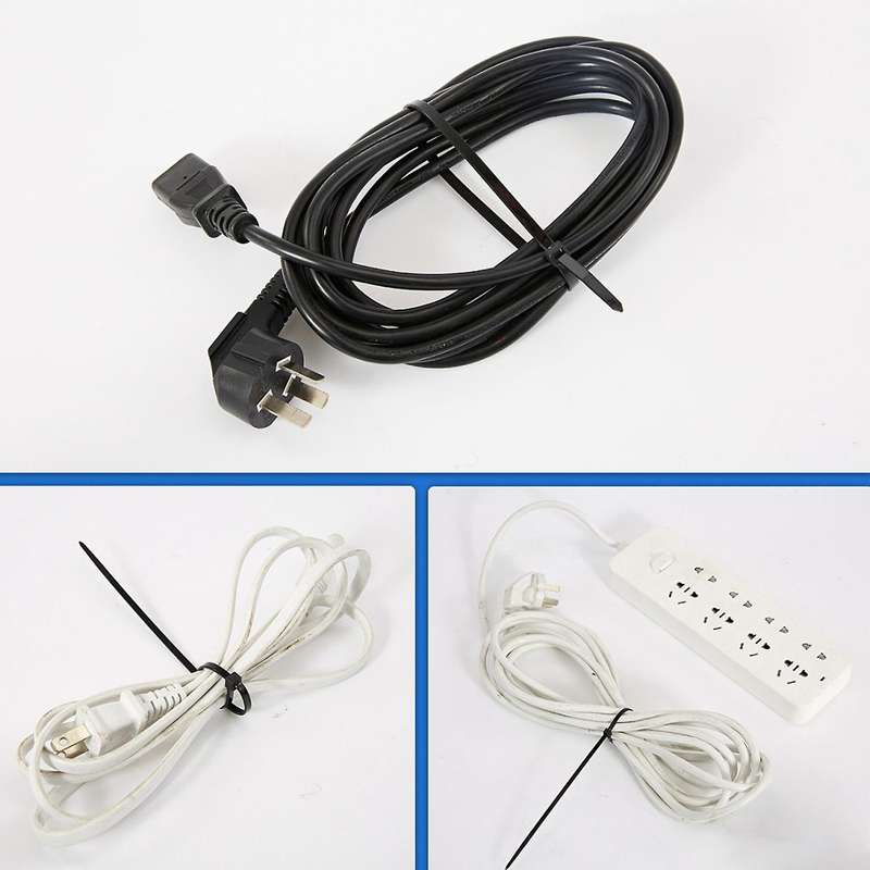 400 Pcs Black Cable Ties Plastic Nylon Zip Ties Self Locking Tie Wraps 2.5X100mm 2.5X200mm,3.6X300m