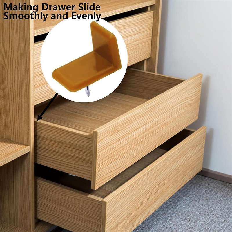 40 Pieces -in Drawer Glides and Slides Furniture Glide Plastic Drawer Glide with Nail for Repairing