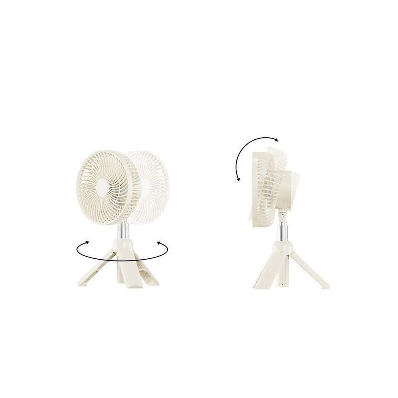 4000mah Outdoor Telescopic Fan Tripod Camping Ceiling Fan Household Desktop Shaking Head Fan Mini F
