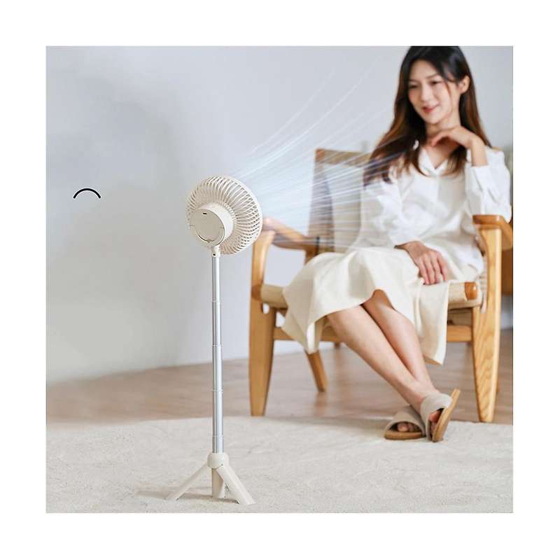 4000mah Outdoor Telescopic Fan Tripod Camping Ceiling Fan Household Desktop Shaking Head Fan Mini F
