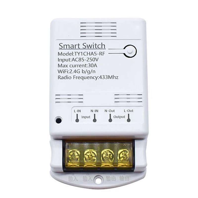 4000W 30A Wifi Switch Relay Tuya Smartlife APP 433mhz RF Receiver Module AC 85-250V 220V Home Autom