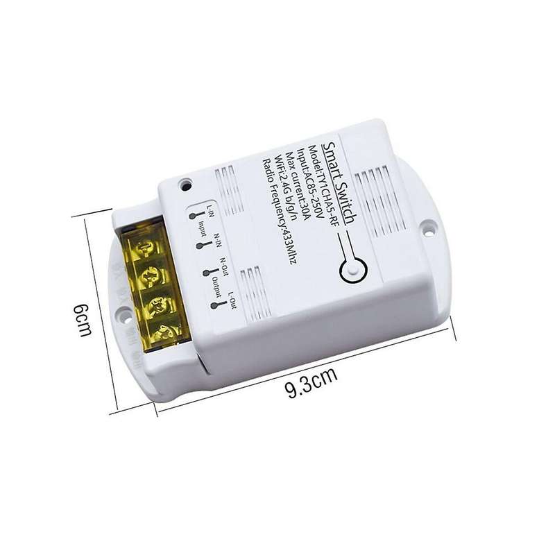 4000W 30A Wifi Switch Relay Tuya Smartlife APP 433mhz RF Receiver Module AC 85-250V 220V Home Autom