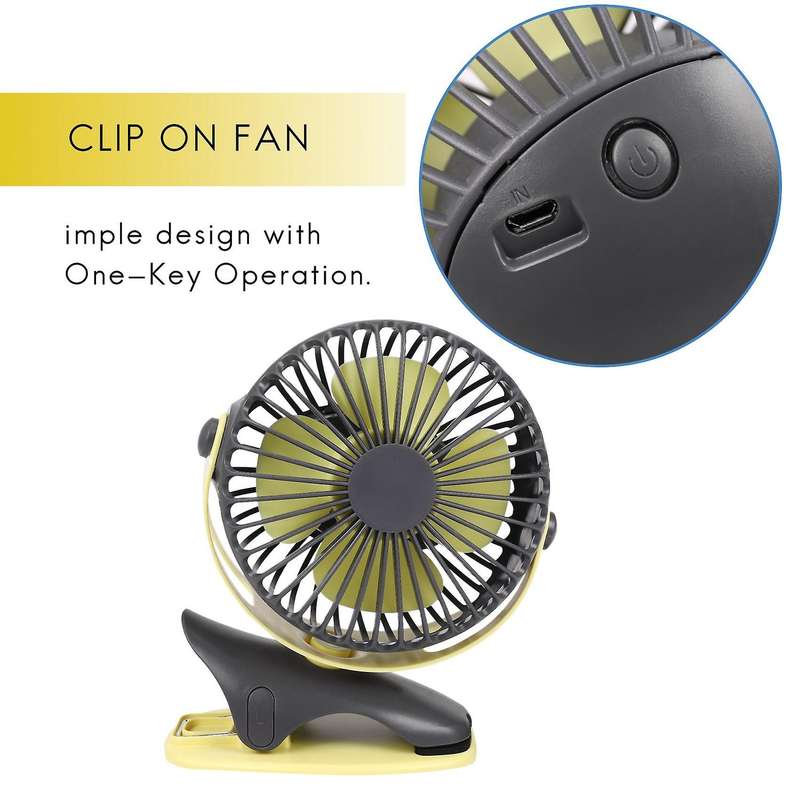 4000mah Portable Cooling Mini Usb Fan 4 Speeds All-round Rotation Rechargeable Air Fan Usb Charging
