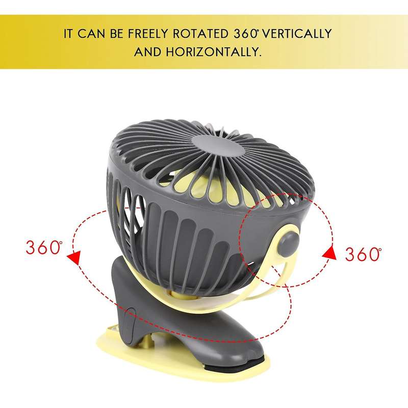 4000mah Portable Cooling Mini Usb Fan 4 Speeds All-round Rotation Rechargeable Air Fan Usb Charging