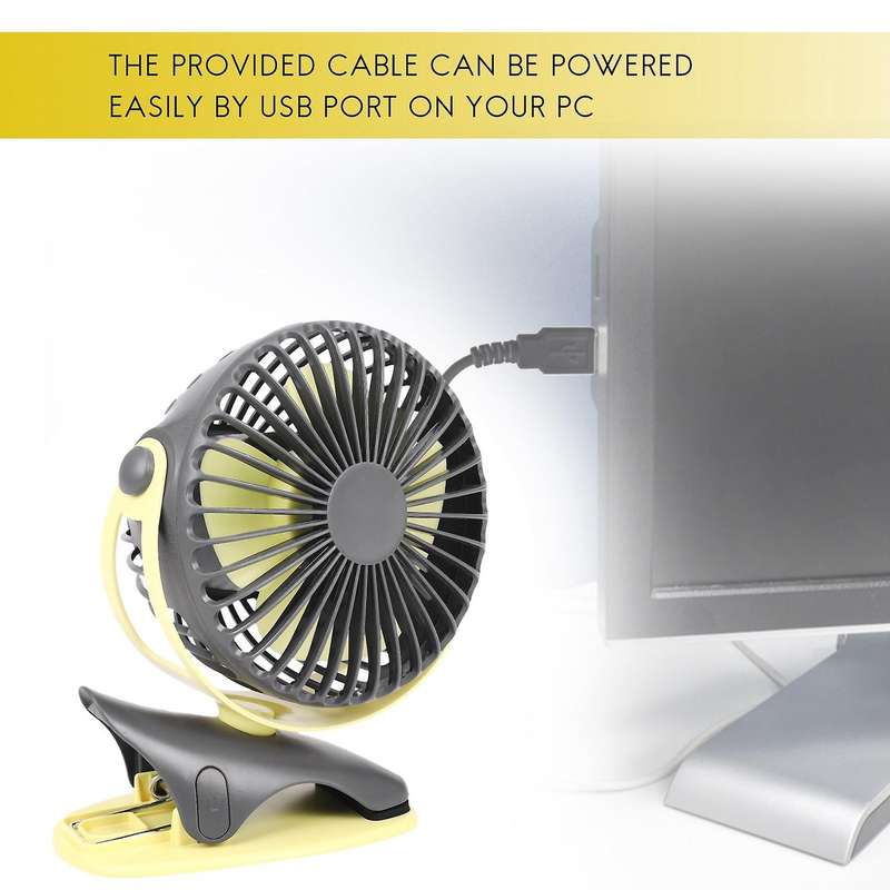 4000mah Portable Cooling Mini Usb Fan 4 Speeds All-round Rotation Rechargeable Air Fan Usb Charging