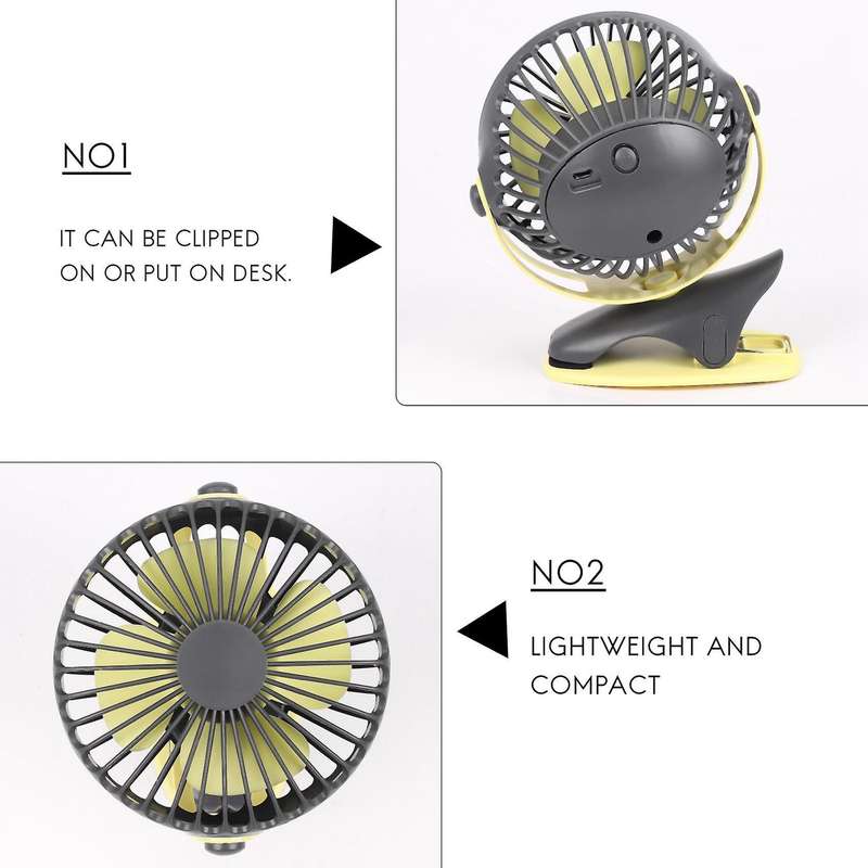 4000mah Portable Cooling Mini Usb Fan 4 Speeds All-round Rotation Rechargeable Air Fan Usb Charging