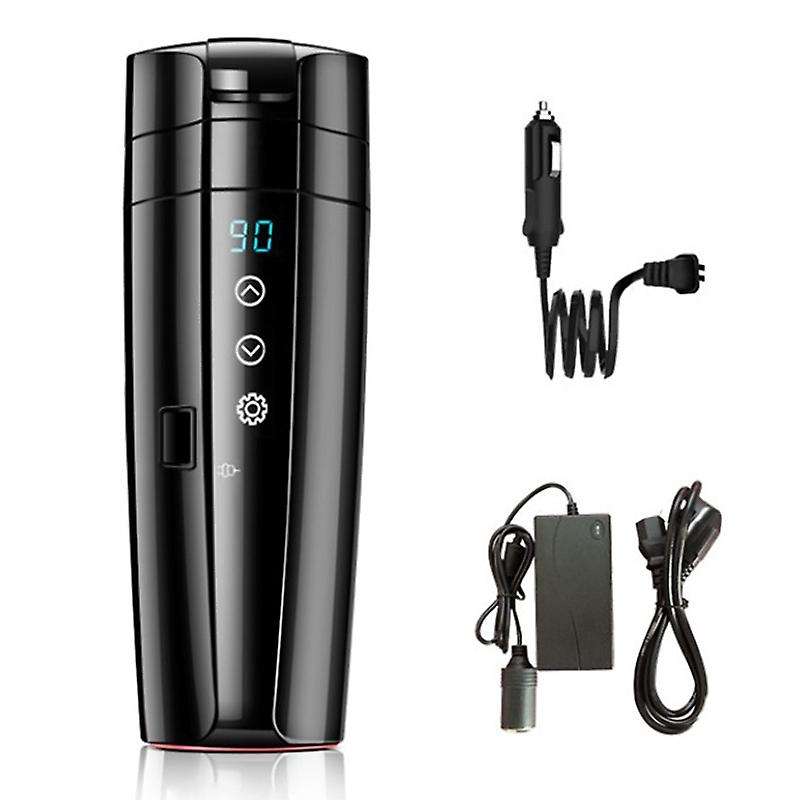 400Ml Car Electric Bottle, Portable Car Kettle Stainless Steel Heating Cup with Indicator Light for