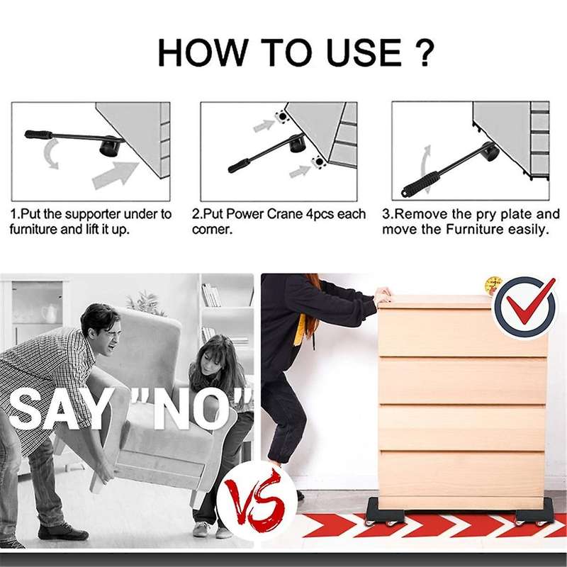 400KG Heavy Duty Furniture Lifter Transport Mover Lifter Sliders Wheel Easy Furniture Mover Wheel R