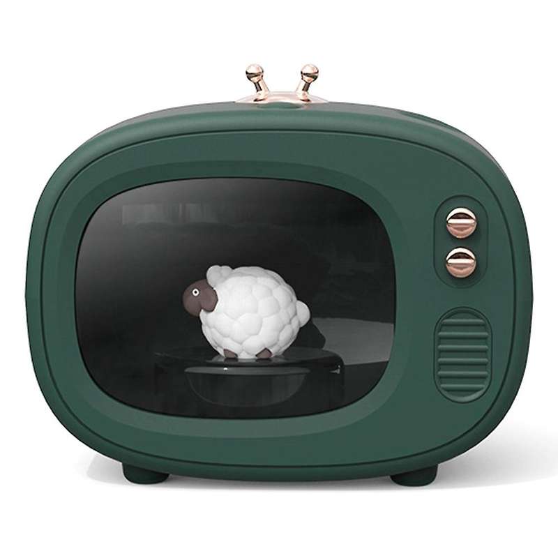400Ml Portable Humidifier, Retro TV Wireless Humidifier Cartoon USB Air Humidifier for Home, Office,