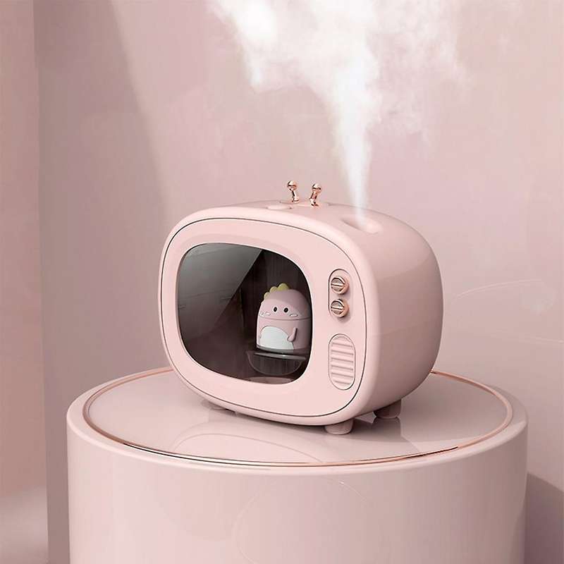 400Ml Portable Humidifier, Retro TV Wireless Humidifier Cartoon USB Air Humidifier for Home, Office,