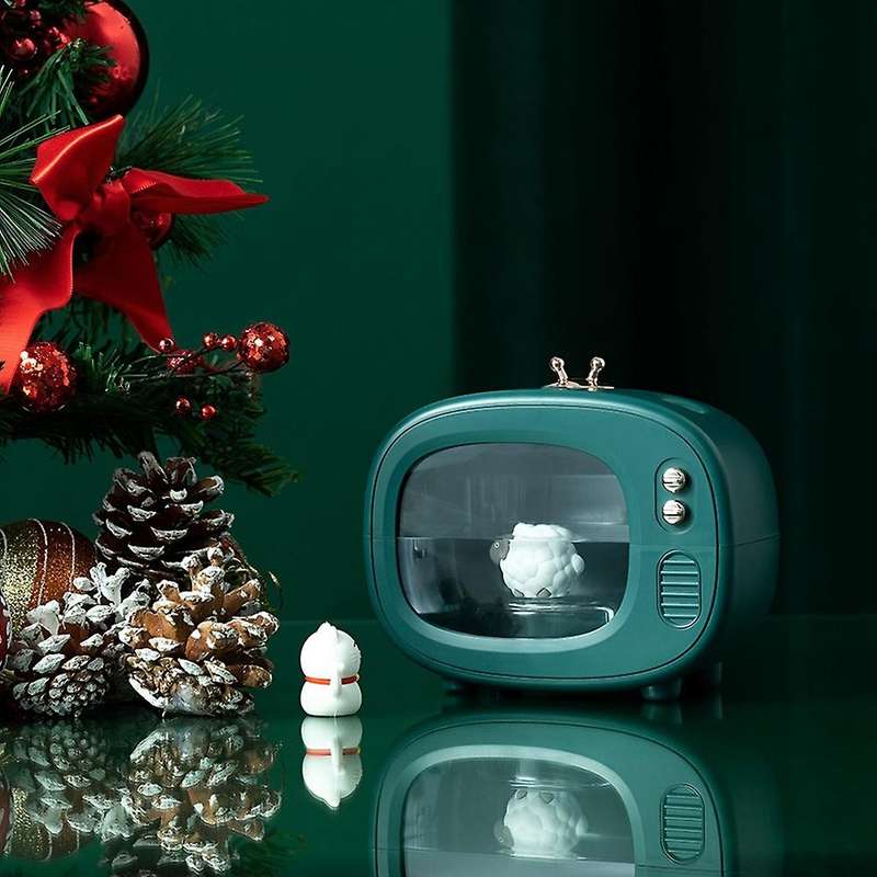 400Ml Portable Humidifier, Retro TV Wireless Humidifier Cartoon USB Air Humidifier for Home, Office,