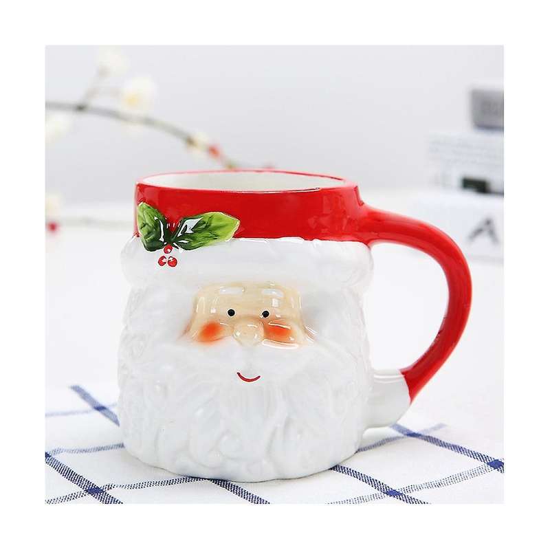 400ml Mug Cartoon Cute Kawaii Christmas Mug 3d Ceramic Cup Milk Coffee Water Cup Mug