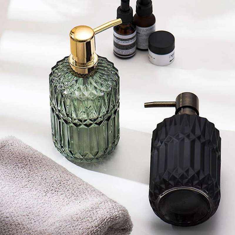 400ml Soap Dispenser Chic Glass Refill Empty Bottle Home Hotel Bathroom Conditioner Shampoo Bottle-