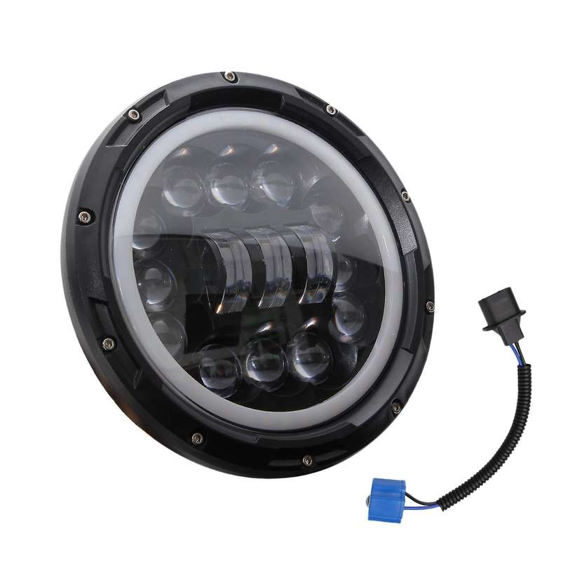 400W 40000LM 7Inch LED Headlight Hi/Lo Beam DRL for Wrangler JK TJ LJ 1997-2019 H4 with H13 Connecti