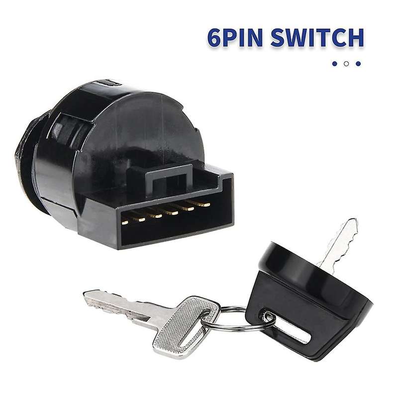 4012165 Ignition Switch Lock Keys Set Fit for Rzr 570 800 900 1000 Off/run/start 6 Pin 3 Position
