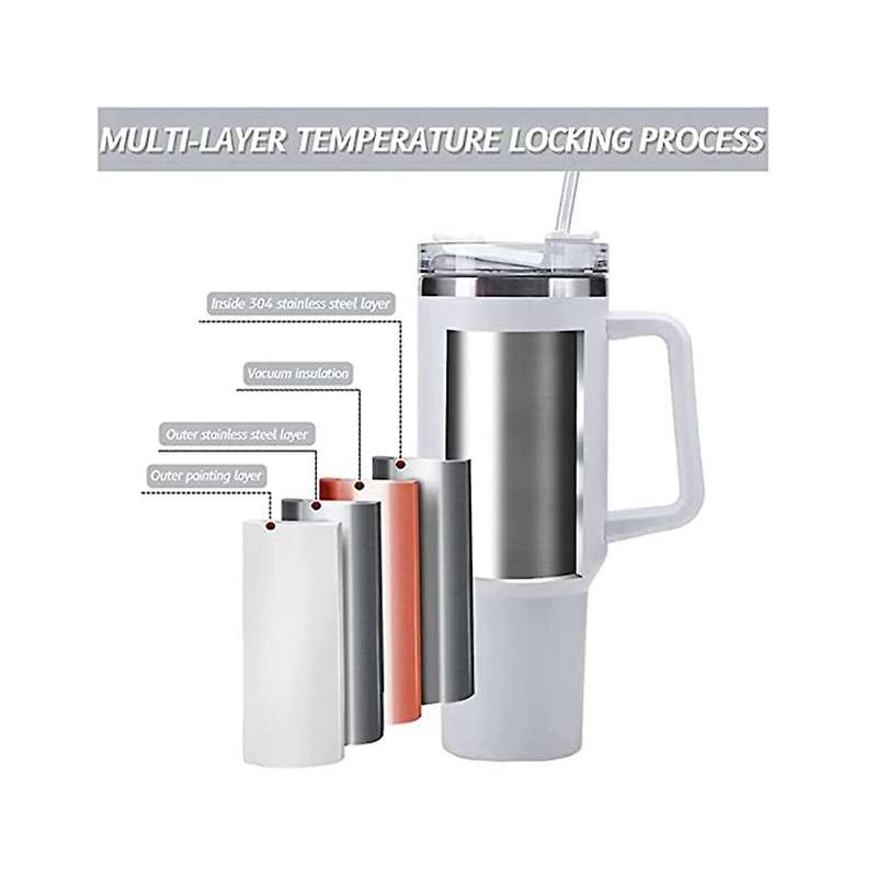 40oz Insulation and Cold Insulation Car Cup Double Vacuum 304 Stainless Steel Straw Cup