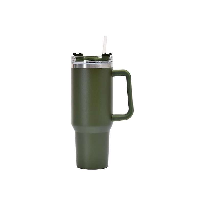 40oz Tumbler with Handle and Straw Lid Stainless Steel Insulated Tumblers Travel Coffee Mug for Hot