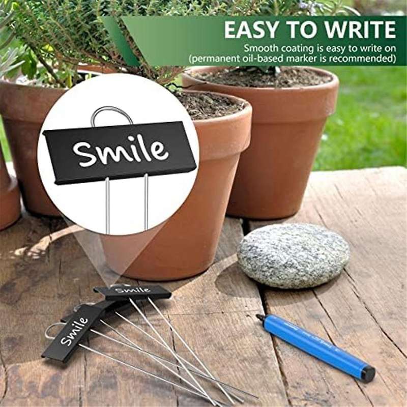 40-Pack Metal Plant Labels Weatherproof Garden Markers Reusable Nursery Tags for Vegetables Herb Flo