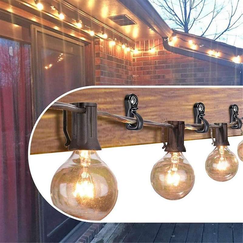 40Pack Q-Hanger Hooks, Christmas Lights Hanger Hooks with Screw for Garage Outdoor Release Wire Fair