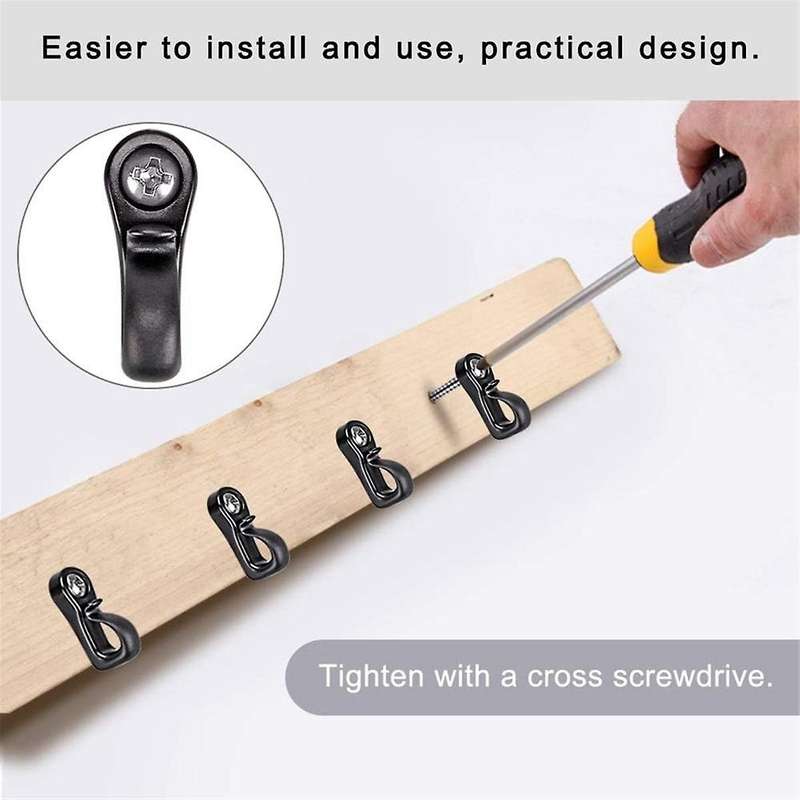 40Pack Q-Hanger Hooks, Christmas Lights Hanger Hooks with Screw for Garage Outdoor Release Wire Fair