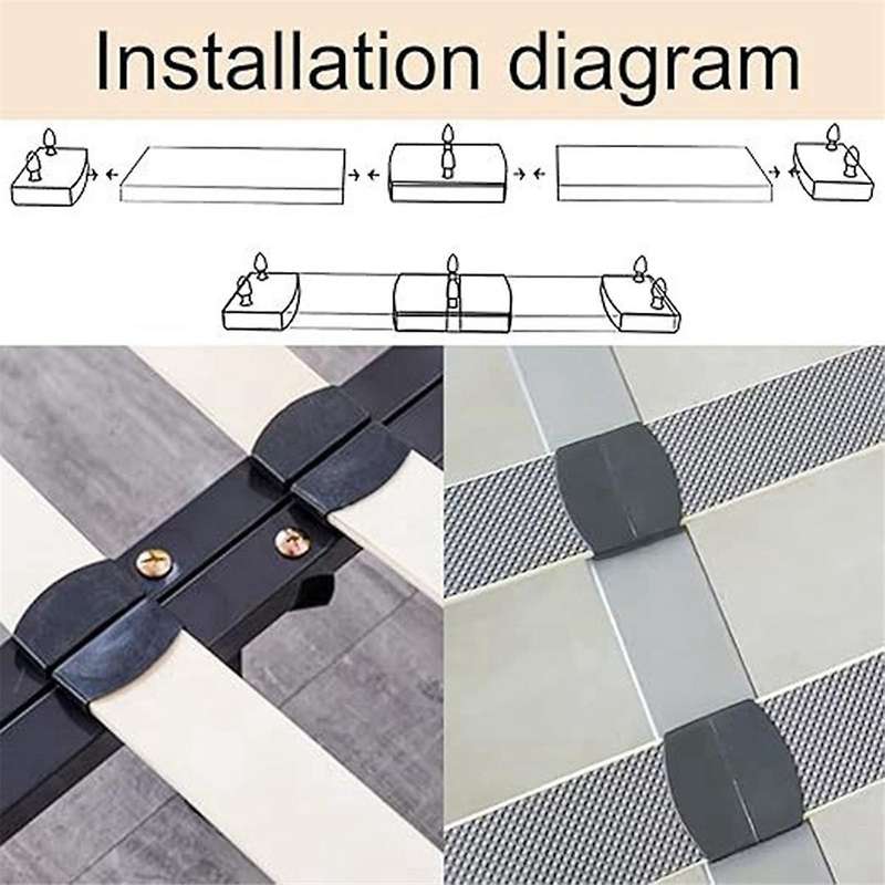 40pcs Bed Slat End Caps Holders Connector Furniture Accessory for Holding Securing Wooden Slats Bed