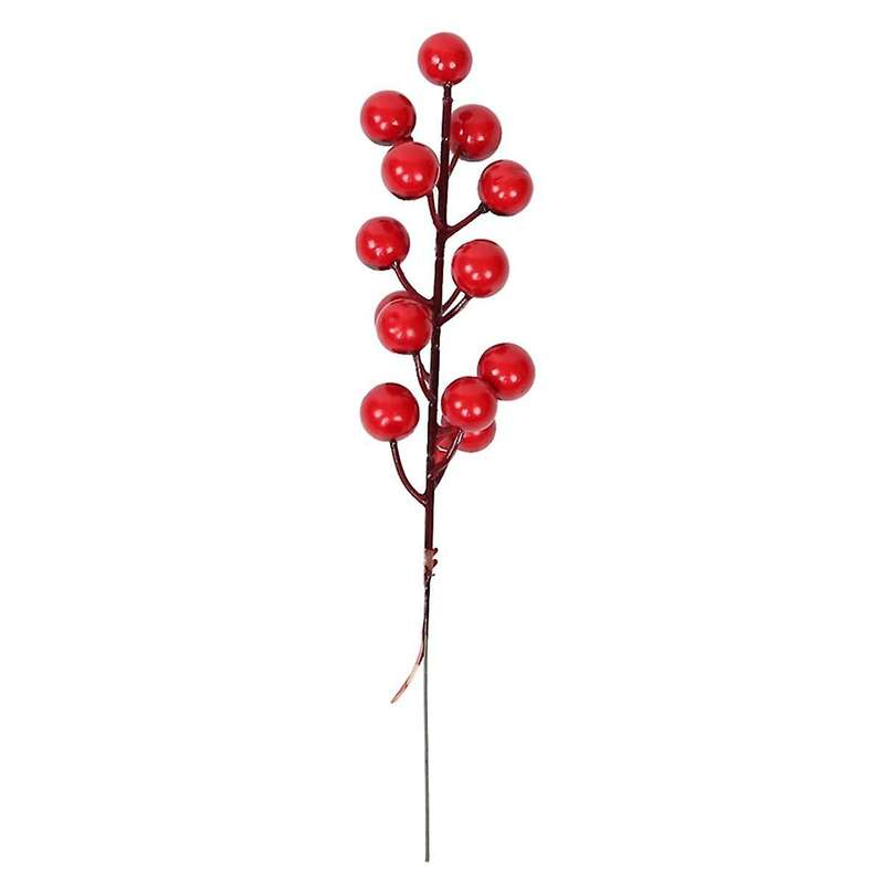 40PCS Christmas Simulation Berry 14 Berries Artificial Flower Fruit Cherry Plants Christmas Party De