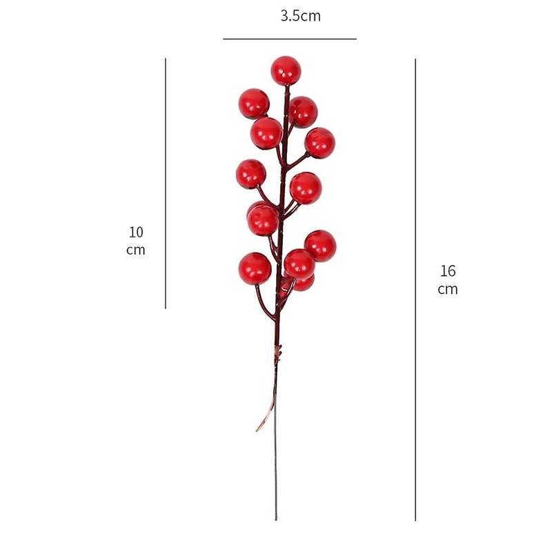 40PCS Christmas Simulation Berry 14 Berries Artificial Flower Fruit Cherry Plants Christmas Party De