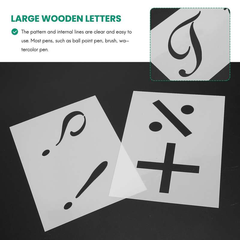 40pcs Art Letter Stencil Reusable Number Upper and Letters Mold Set Diy Handicraft Spray Drawing Mo