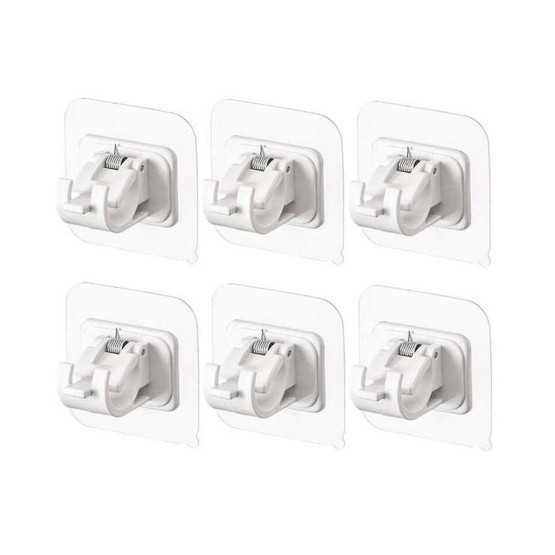 40pcs Curtain Rods No Drill Curtain Rod Brackets Hooks Nail Free Adjustable Stick On Curtain Rod Tra