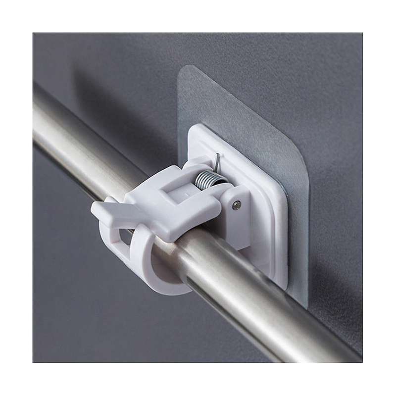 40pcs Curtain Rods No Drill Curtain Rod Brackets Hooks Nail Free Adjustable Stick On Curtain Rod Tra