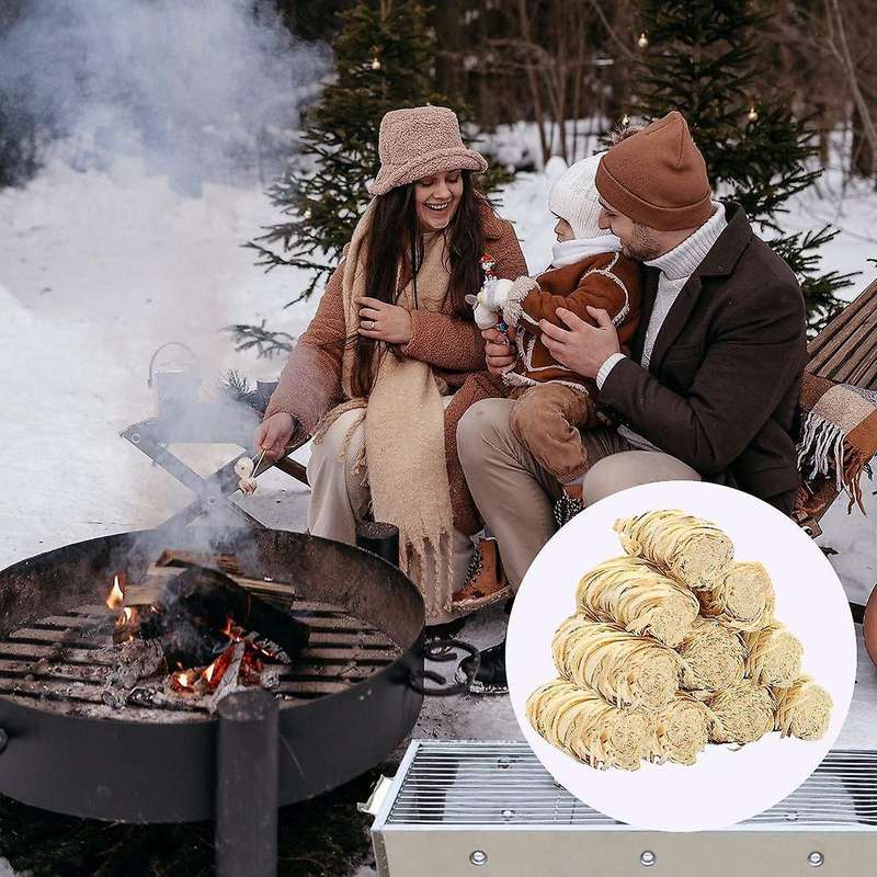 40pcs Fire - Natural Fire for Fireplace, Stove & Wood, Fire Pit,smoker, Bbq,chimney, Pizza Oven