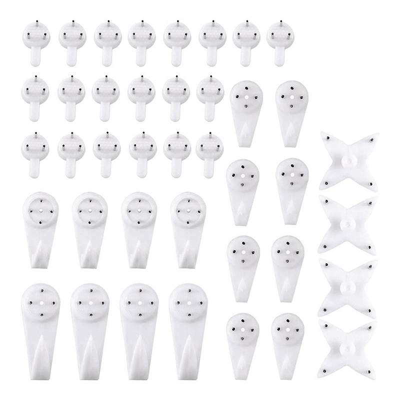 40Pcs Invisible Nail Screws Wall Hooks Picture Hangers Traceless Photo Hook Multi Function Picture P