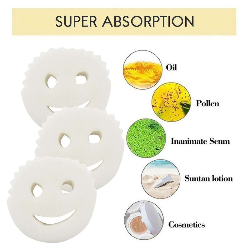 40pcs Oil Absorbing Sponge Swimming Pool Hot Tub and Round Face Absorb Sludge Dirt and Scum Mainten