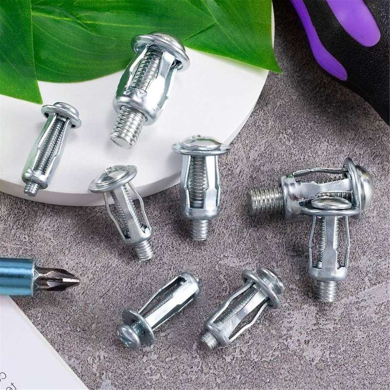 40pcs M 4 M5 M6 M8 Petal Nuts,Expansion Screw Jack Nut,for Hollow Wall Iron Plastic PolywoodPressboa