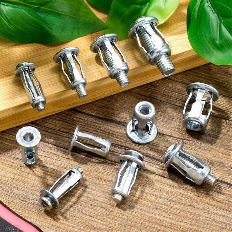 40pcs M 4 M5 M6 M8 Petal Nuts,Expansion Screw Jack Nut,for Hollow Wall Iron Plastic PolywoodPressboa