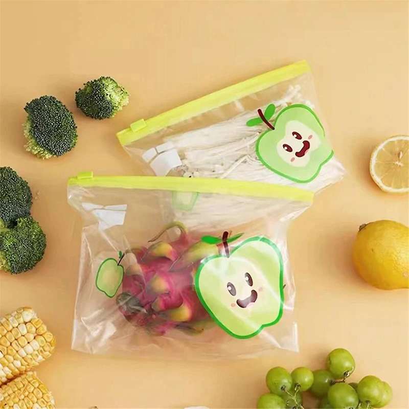 40pcs Reusable Transparent Storage Bag -keeping Bags Zip Lock Bag Food Grade Kitchen Organizer Freez