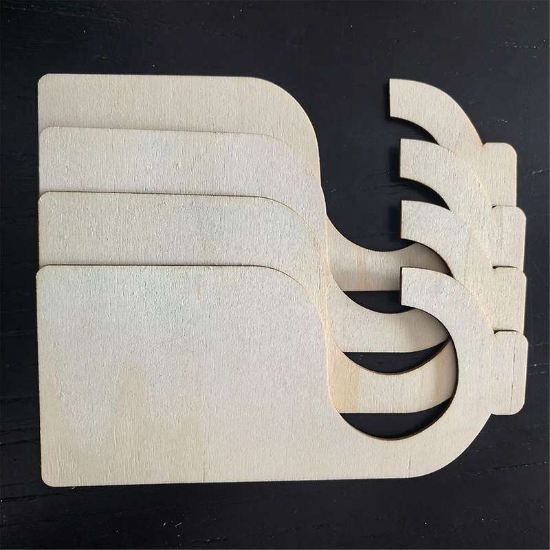 40PCS Unfinished Wood Door Sign Blank Wooden Hanger Plaque DIY Craft Project Message Notes Memo Boar