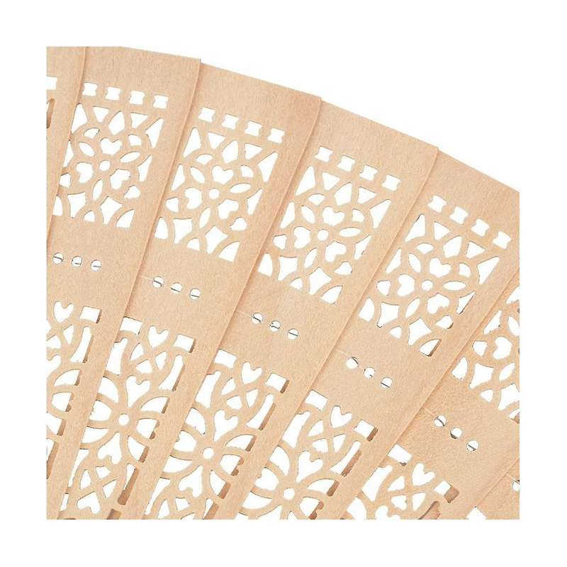 40pcs Wooden Hand Fans,8 Inch Foldable Wedding Hand Fans with Engraving,perfect for Birthdays,home D