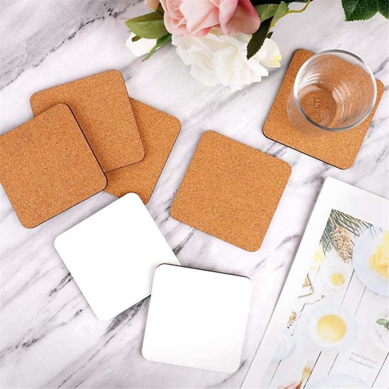 40Pcs Sublimation Square Coasters, Cardboard Coasters, 4x4in MDF Hardboard Coaster MDF Wooden Coaste