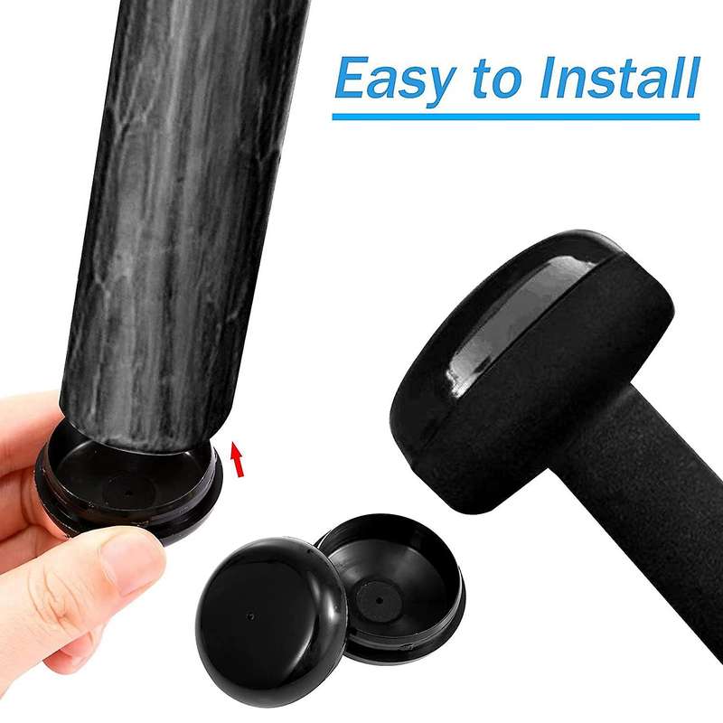 40PCS Wrought Iron Patio Furniture Glides 1 1/2 Round Outdoor Chair Leg Protection Cover Floor Prot