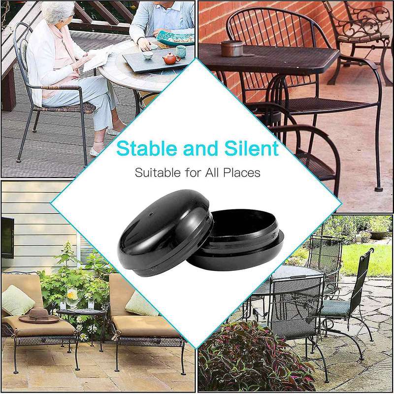 40PCS Wrought Iron Patio Furniture Glides 1 1/2 Round Outdoor Chair Leg Protection Cover Floor Prot
