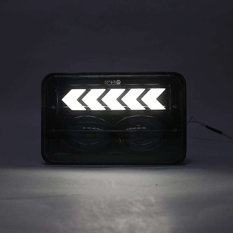 40W 4x6 LED Headlight Waterproof LED Projector Headlight Hi-Lo Beam DRL for xJ Car Accessories