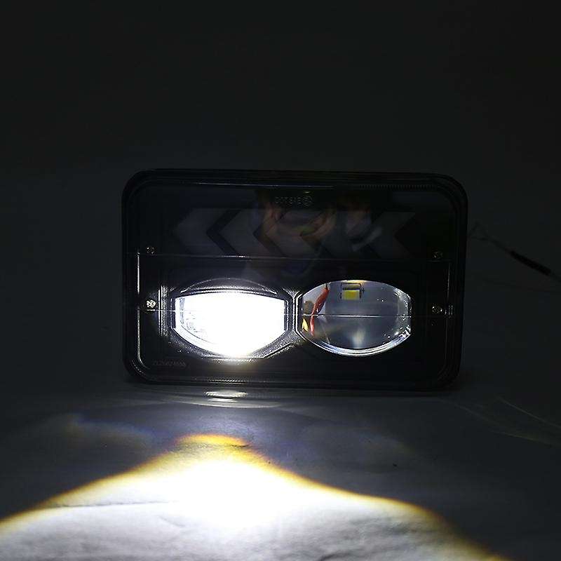 40W 4x6 LED Headlight Waterproof LED Projector Headlight Hi-Lo Beam DRL for xJ Car Accessories