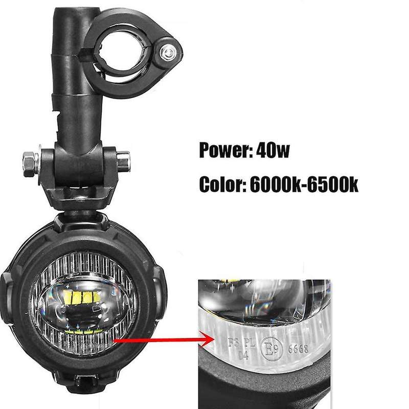 40W Universal Motorcycle LED Auxiliary Light 6000K Driving Fog Lamp Spotlights Headlights for R1200G