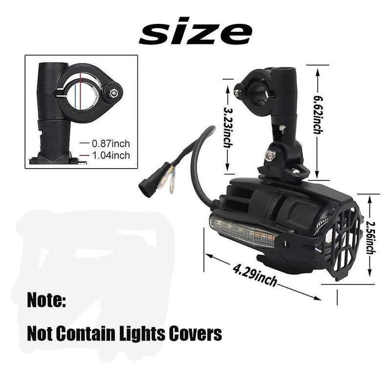 40W Universal Motorcycle LED Auxiliary Light 6000K Driving Fog Lamp Spotlights Headlights for R1200G
